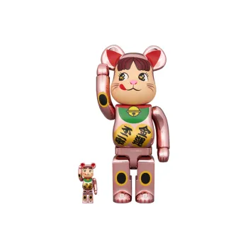 BE@RBRICK Lucky Cat Peko chan Money Luck Peach Gold