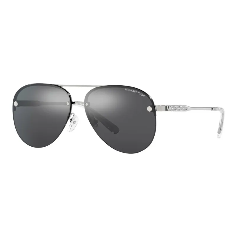 MICHAEL KORS Metal Aviator Sunglasses Women's Silver-0