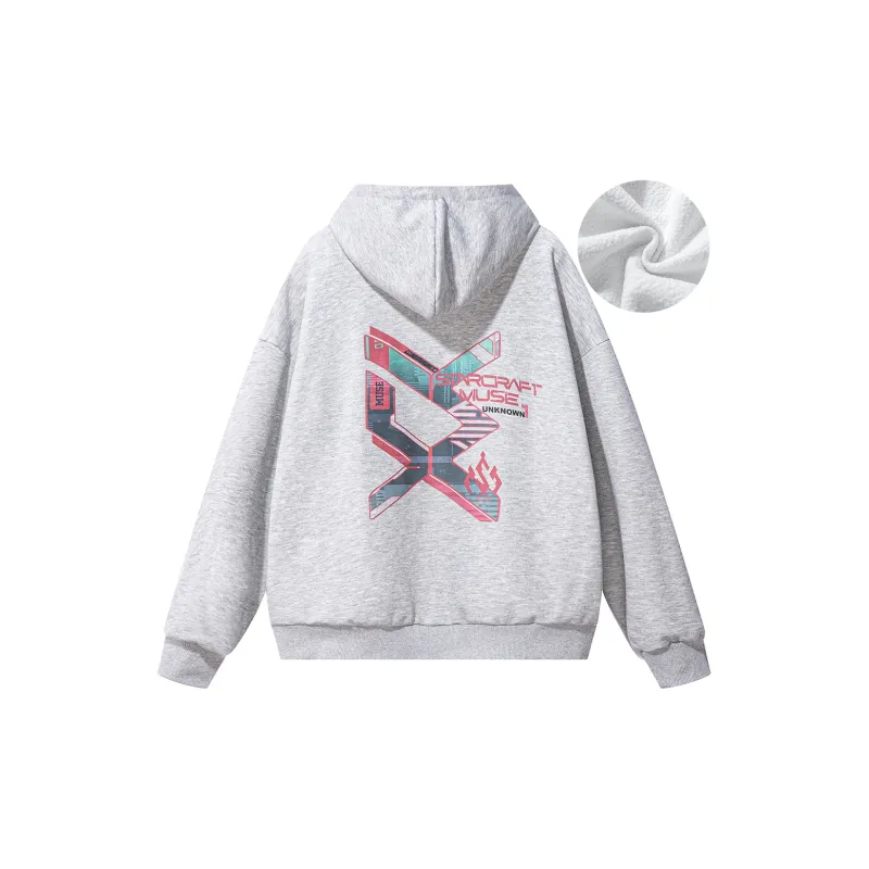 XINGJIZHE Loose Fit Hooded Coat Cardigan Sweatshirt Unisex-22