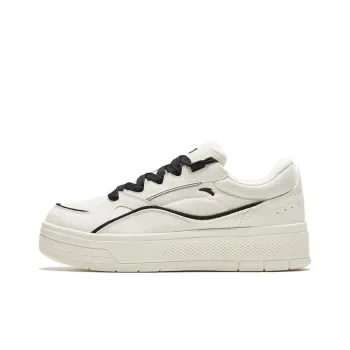 Anta Gentle Breeze Breathable Slip Resistant Low Top Skateboard Shoes Women's White Black