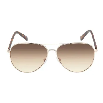 CK/Calvin Klein Metal Aviator Sunglasses Unisex Gold
