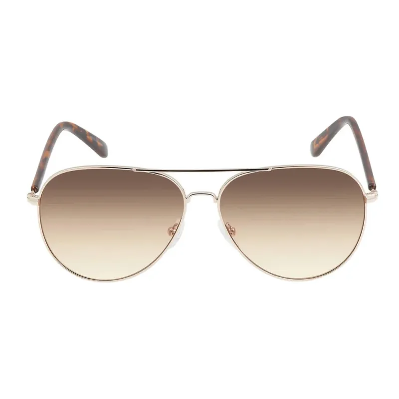 CK/Calvin Klein Metal Aviator Sunglasses Unisex Gold-0