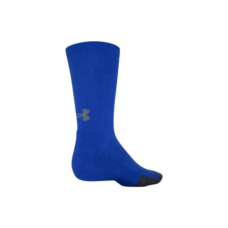 Under Armour Unisex UA Performance Tech Crew 6-Pack Socks Mid-Calf Socks Unisex 6 Pack Royal/White/Light Gray-6