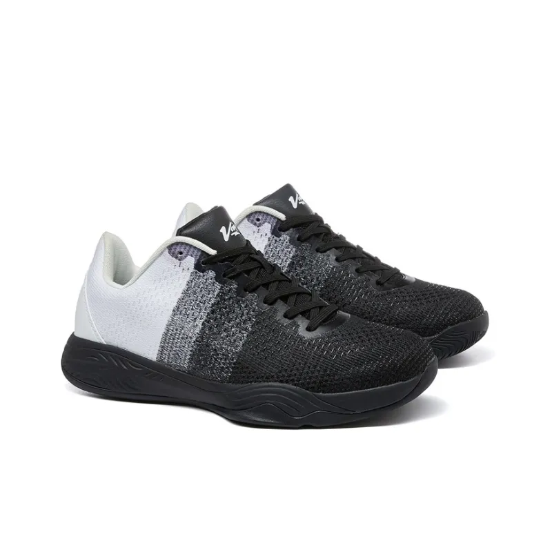 VOIT Basketball Shoes Men Low Top Black/Ice White-2