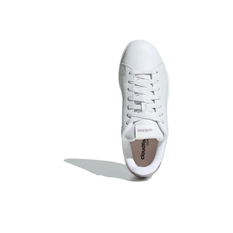 Adidas Cloudfoam Advantage Anti-Slip Wear-Resistant Low-Top Skateboard Shoes Unisex White-3