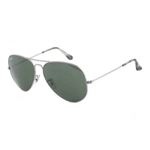 RayBan Metal Aviator Sunglasses Unisex Silver