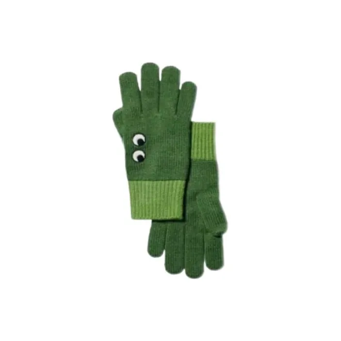 UNIQLO Knit Gloves Unisex Green-0