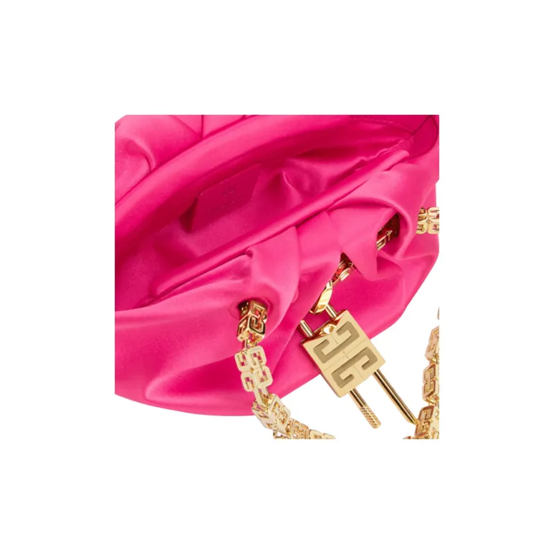 GIVENCHY Kenny Satin Handbag Mini Women's Neon Pink-4
