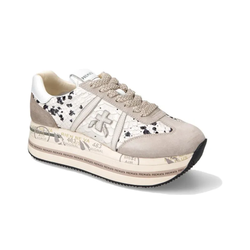 PREMIATA Low-Top Casual Shoes Women's Gray Brown-2