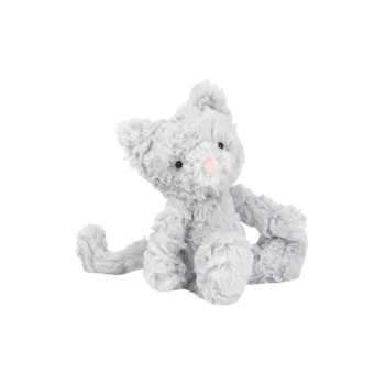 JELLYCAT Cat Collection Squiggle Roll Cat Dolls Plush Doll 23cm Height