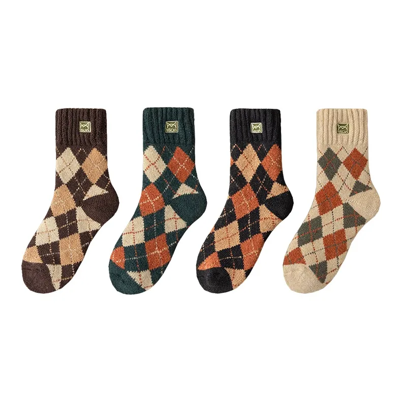 MIIOW Mid Calf Socks Men's 4 Pack-33