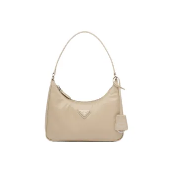 PRADA Re Edition Nylon Handbag Shoulder Bag Mini Women's Desert Beige
