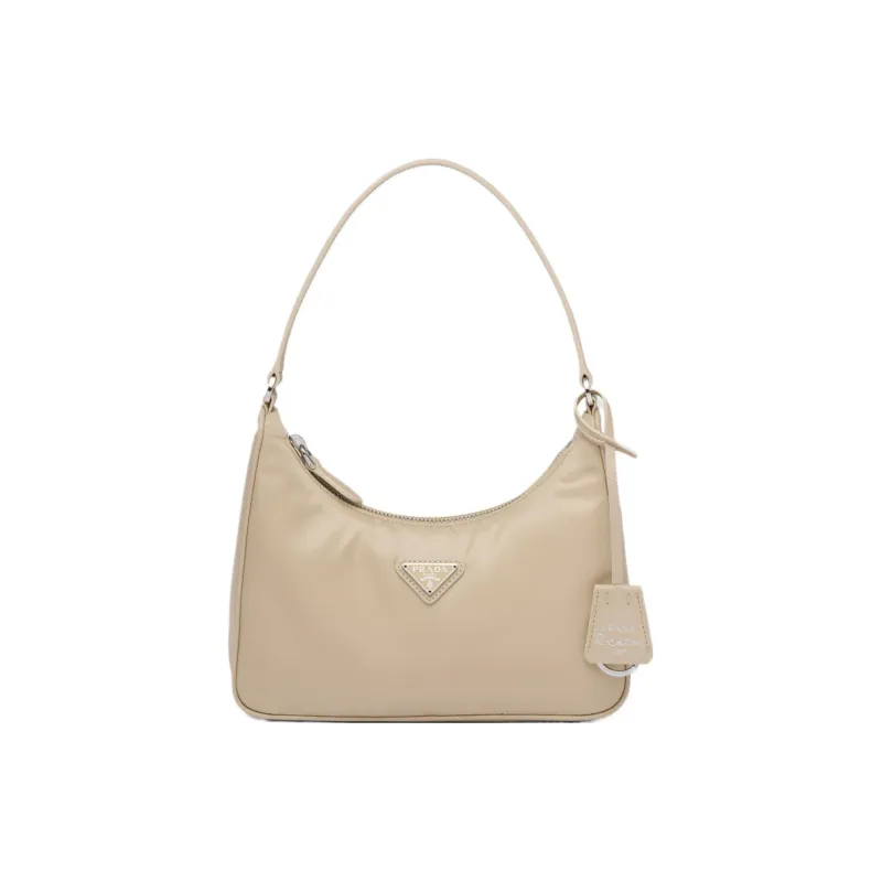 PRADA Re Edition Nylon Handbag Shoulder Bag Mini Women's Desert Beige-0