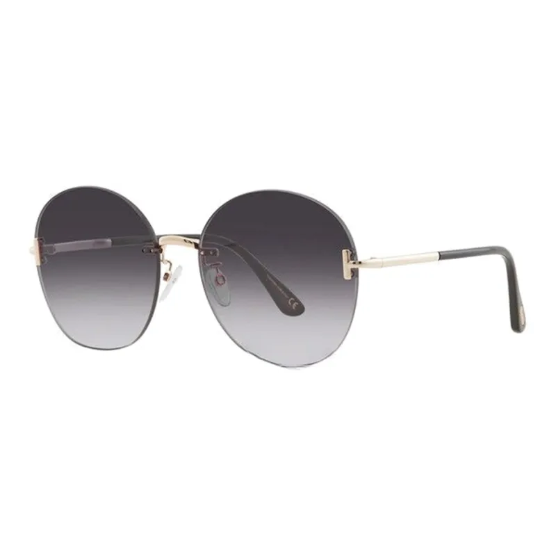 TOM FORD Metal Round Sunglasses Women's Gold-0