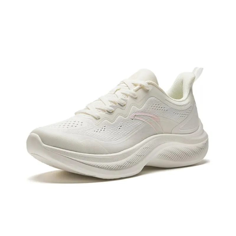 Anta Cushioning Lightweight Low Top Training Running Shoes Women's Ecru-1