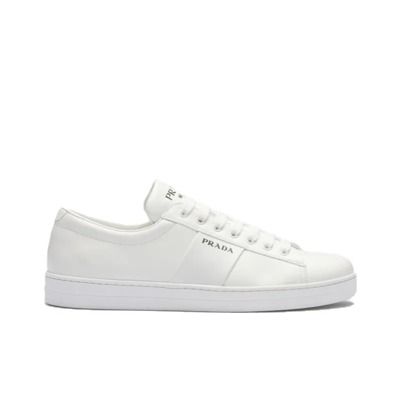 PRADA Low Top Stylish Skateboarding Shoes Men's White-1