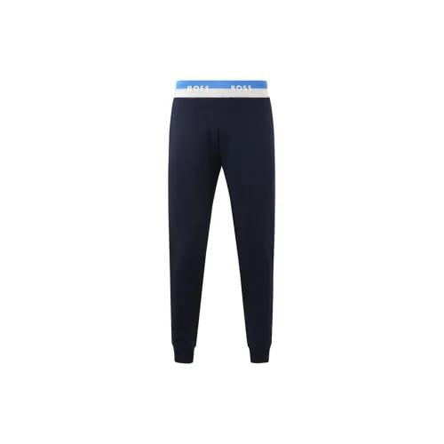 HUGO BOSS Knitted Sweatpants Men Dark Blue