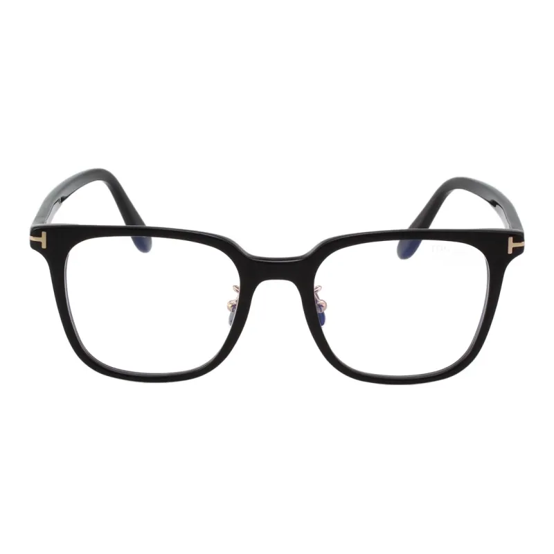 TF Alloy Acetate Square Eyeglass Frames Unisex Black-1