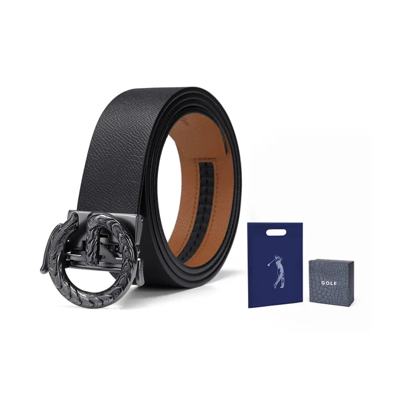 GOLF Cow Leather Leather Belts Men's 3.5cm Width-5