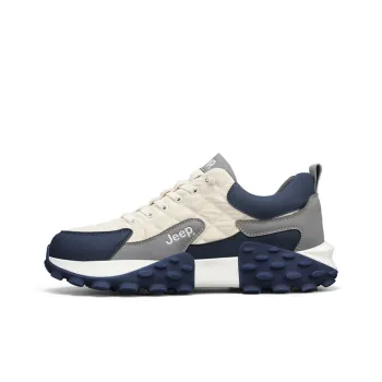 Jeep Wear resistant And Lightweight Low Top Casual Shoes Men's Beige Blue