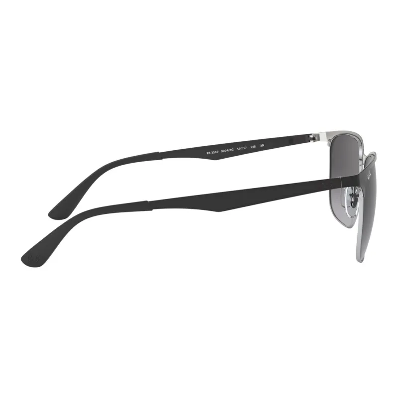 RayBan Metal Plastic Rectangular Sunglasses Unisex Black-3