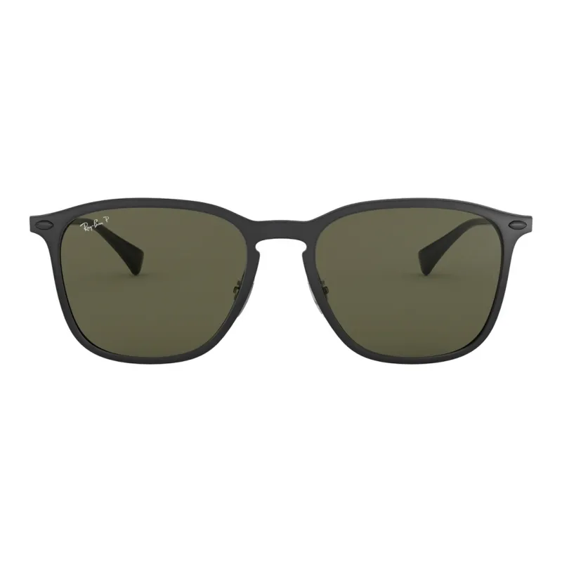 RayBan Plastic Metal Square Sunglasses Unisex Black-1