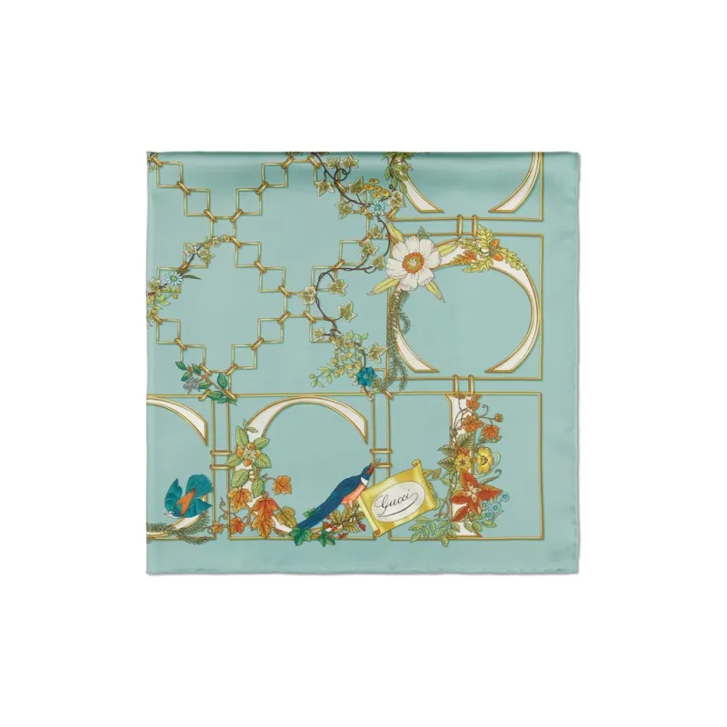 GUCCI Floral Print Scarf-1
