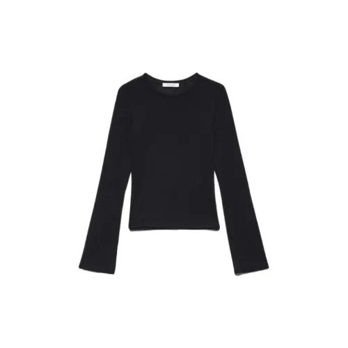 FRAME Ribbed Bell-sleeve Top