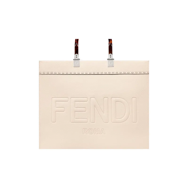 FENDI Sunshine Calfskin Tote Bag Shopping Bag Shoulder Bag Crossbody Bag Handbags Medium Size Women's Pink-4