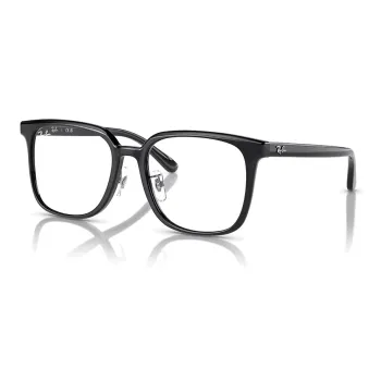 RayBan Acetate Square Eyeglass Frames Unisex Black