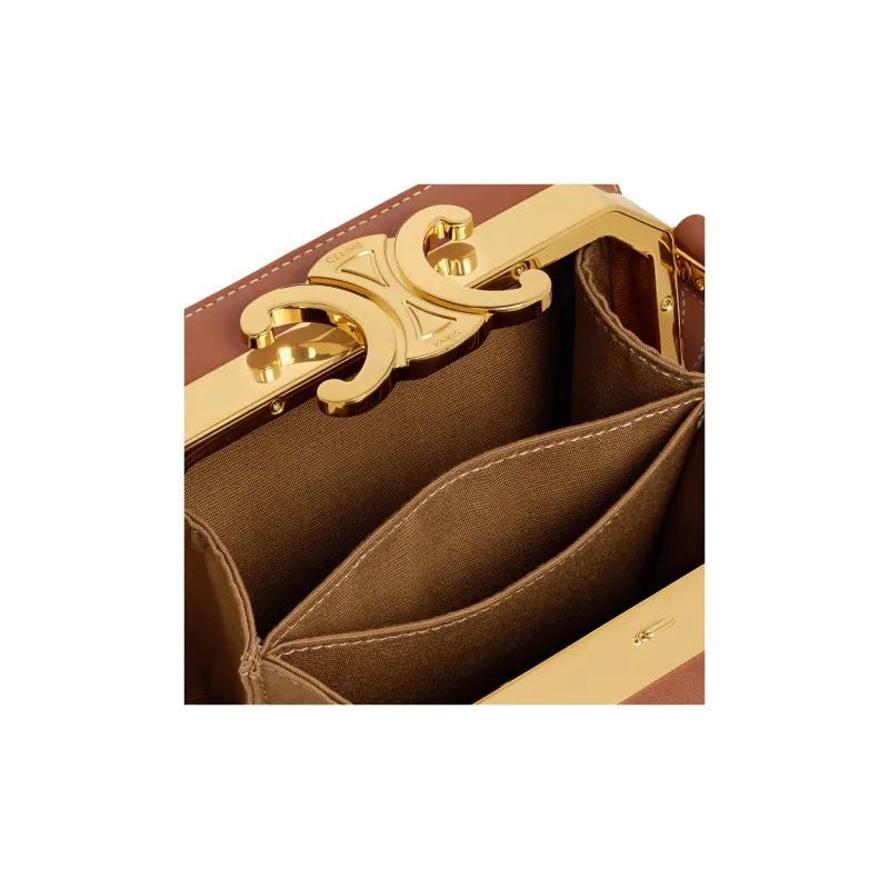 CELINE Triomphe Canvas paneled Calfskin Trim Crossbody Bag Shoulder Bag Women's-4