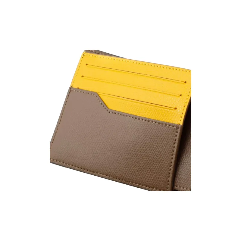 FENDI Fabric Wallet Men's Brown/Yellow-8