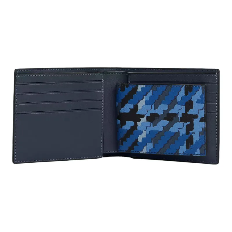 COACH 3 IN 1 Wallet Coated Canvas Coin Purse Wallet Regular Unisex Gunmetal With Denim Multicolor-1