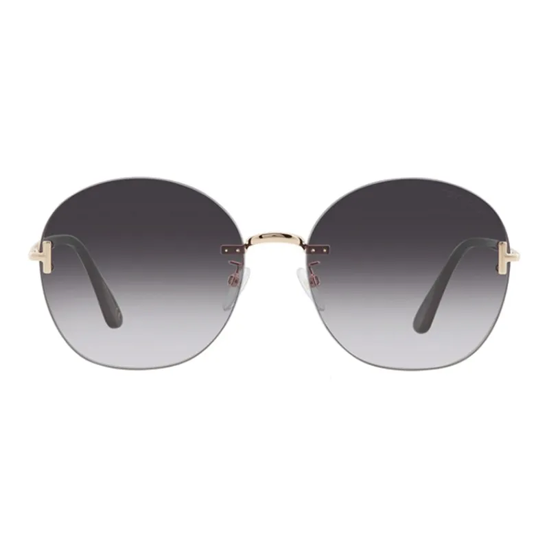 TOM FORD Metal Round Sunglasses Women's Gold-1