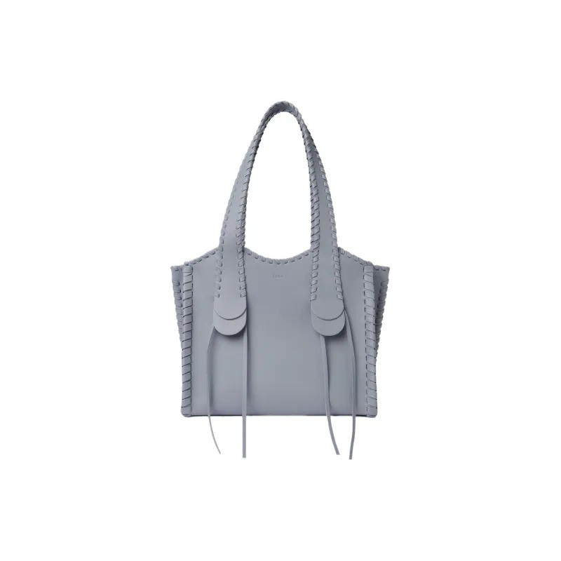 Chloe Mony Calfskin Tote Bag Shopping Bag Handbag Medium Size Women's Storm Blue-2