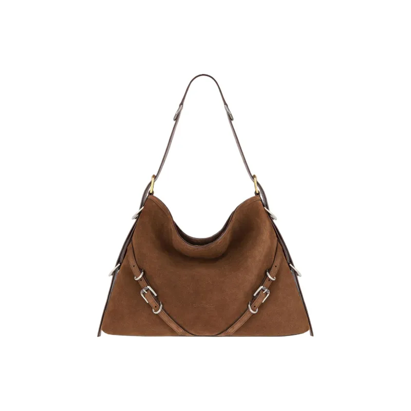 Givenchy Voyou Calfskin Handbag, Shoulder Bag Women's Walnut & Brown-0