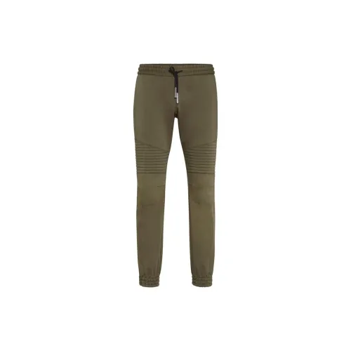PHILIPP PLEIN Knitted Sports Pants Men's Olive Green