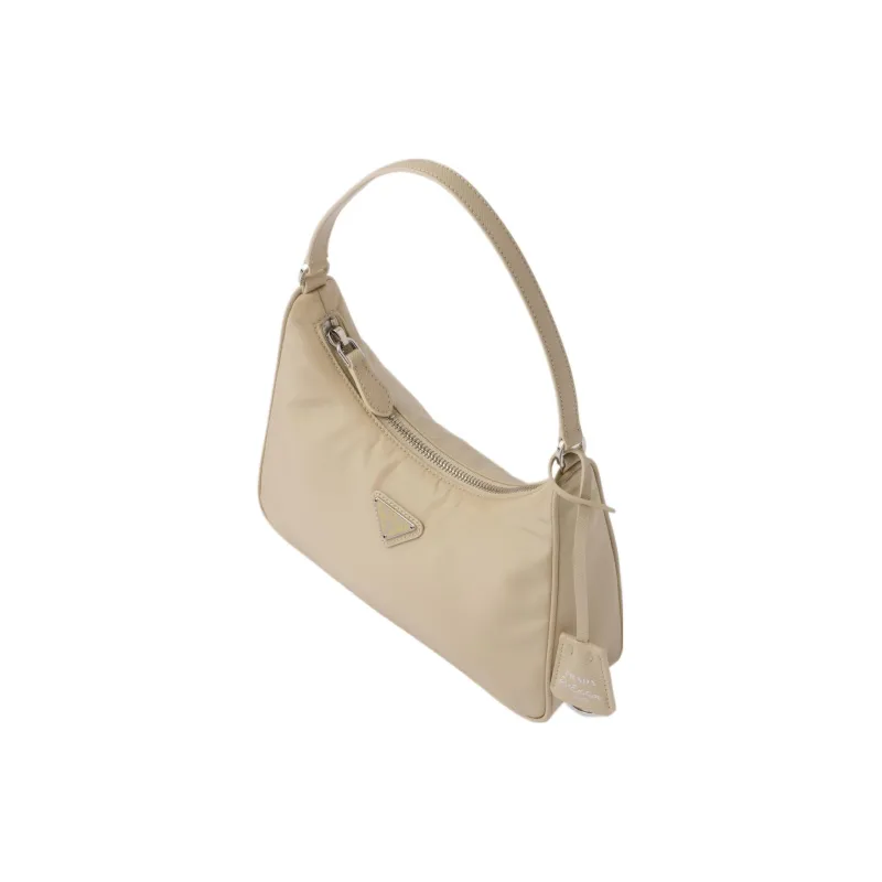 PRADA Re Edition Nylon Handbag Shoulder Bag Mini Women's Desert Beige-1
