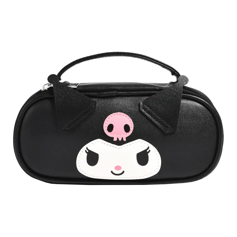 Sanrio Kulomi PU Makeup Bag Small Size Women's Black-0
