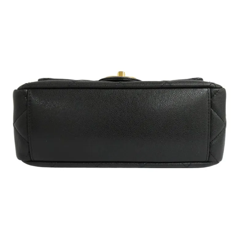 CHANEL 23P SS Calfskin Handbag, Shoulder Bag, Crossbody Bag Women's Black-3