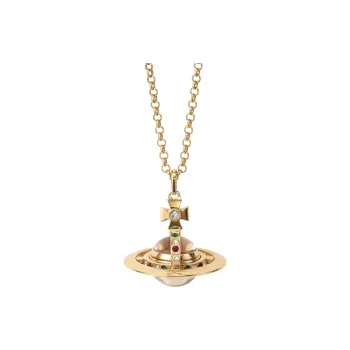 Vivienne Westwood Swarovski Crystal Necklaces Unisex Gold