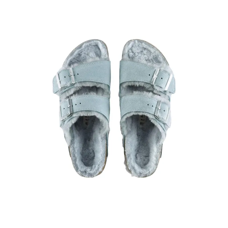 Birkenstock Slide Slippers Women's Light Blue Regular-3