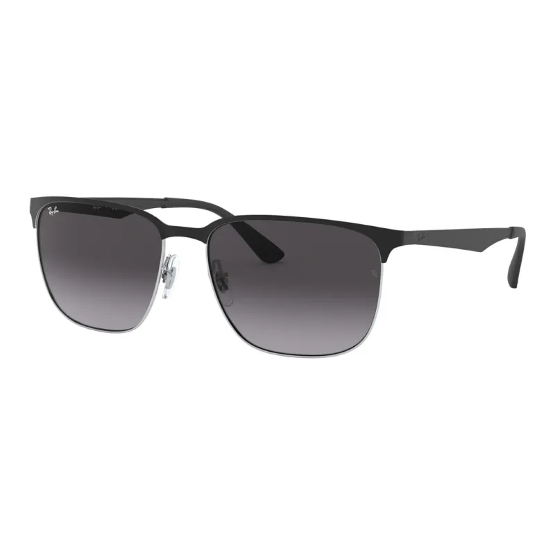 RayBan Metal Plastic Rectangular Sunglasses Unisex Black-0