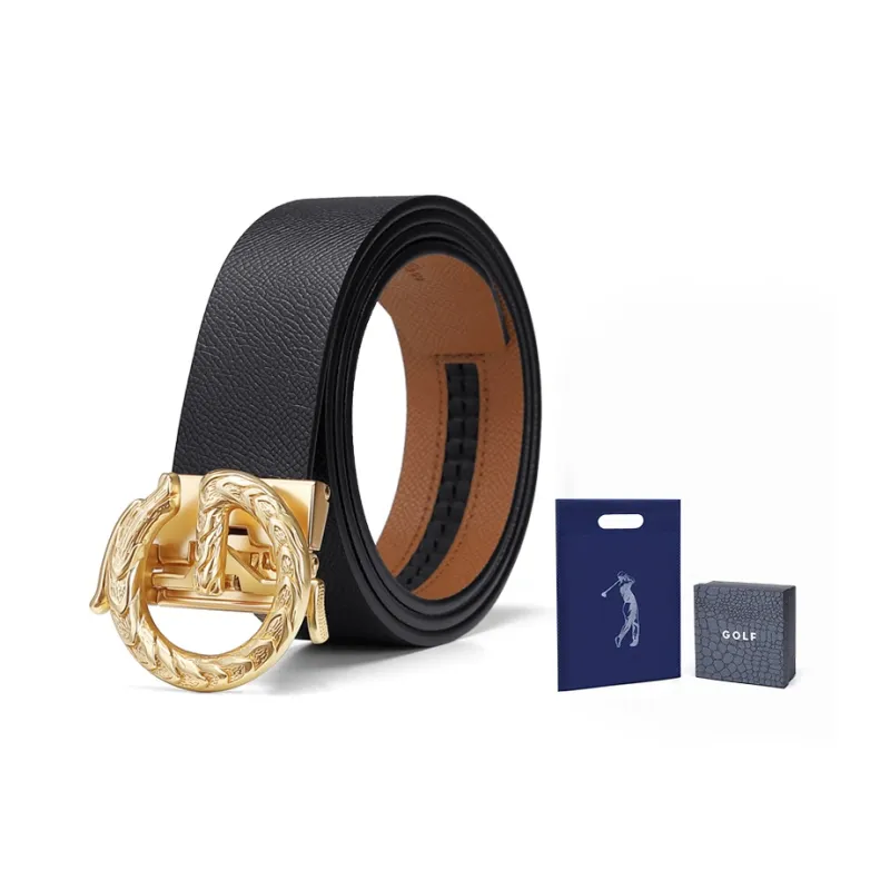 GOLF Cow Leather Leather Belts Men's 3.5cm Width-11