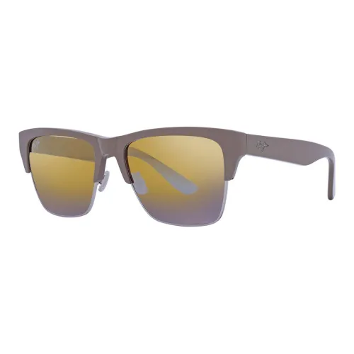 Maui Jim Acetate Irregular Shape Sunglasses Unisex Gray