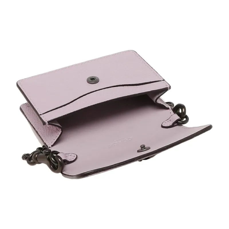 COACH Cow Leather Chain Bag, Crossbody Bag, Card Holder, Coin Purse Mini Women's Taro Purple-3