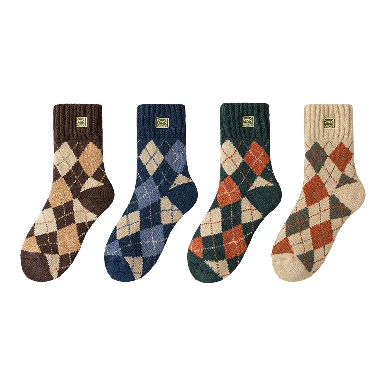 MIIOW Mid Calf Socks Men's 4 Pack-11