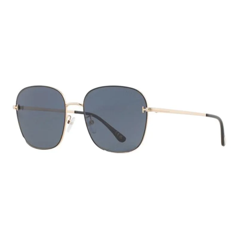 TOM FORD Metal Square Sunglasses Unisex Gold-0