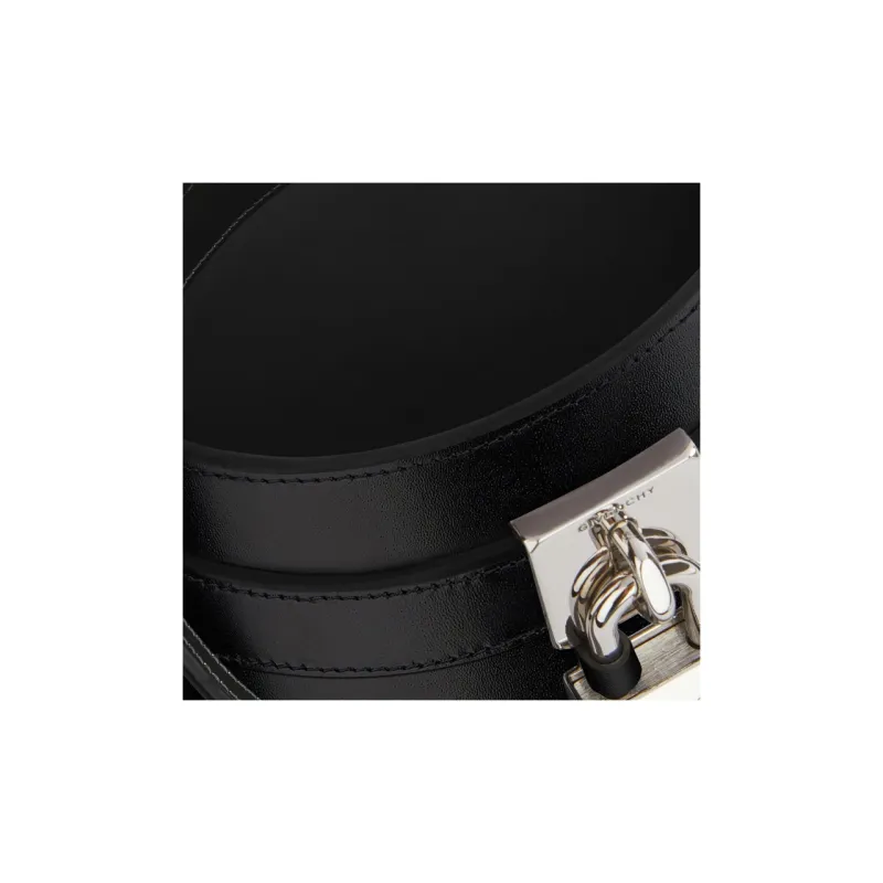 Givenchy Shark Lock Calfskin Bucket Bag Handbag Extra Mini Women's Black-5