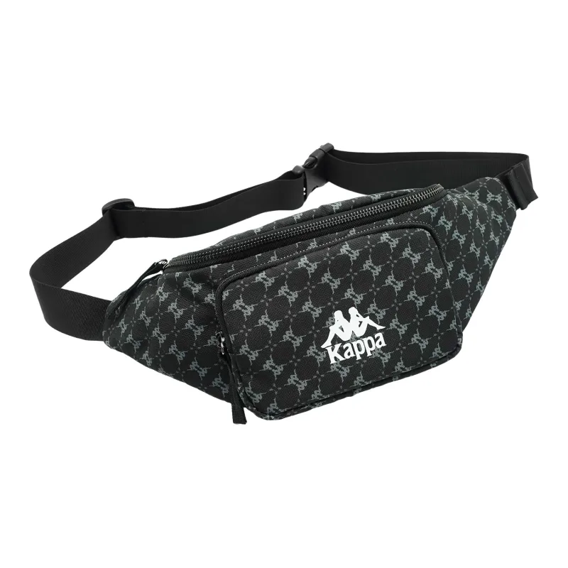 Kappa Polyester Sling Bag, One Shoulder, Crossbody, Fanny Pack Regular Men's Black All Over Print-1